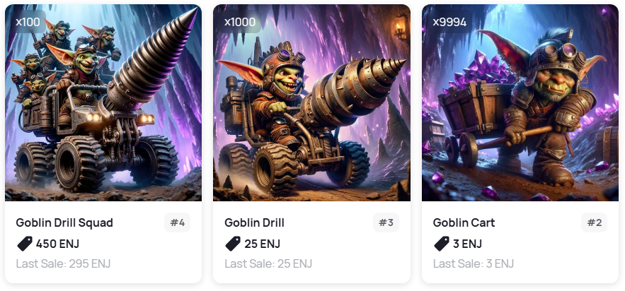 ENJ Excavator Goblin NFTs