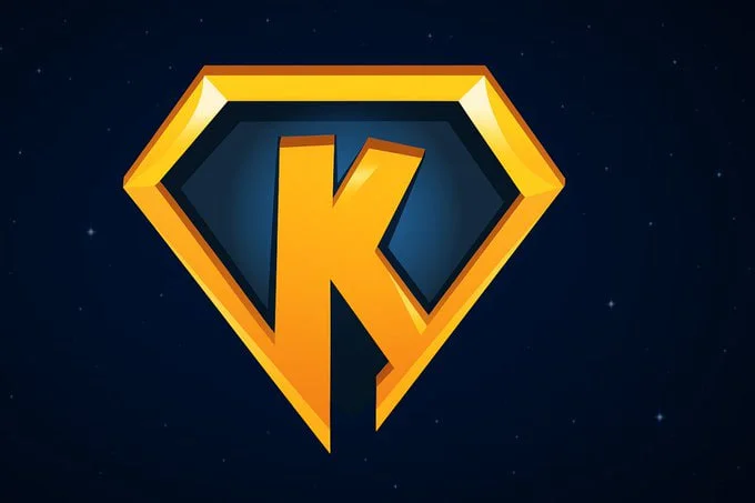 Gold shield-shaped emblem with a letter “K”, representing the Kepithor currency.